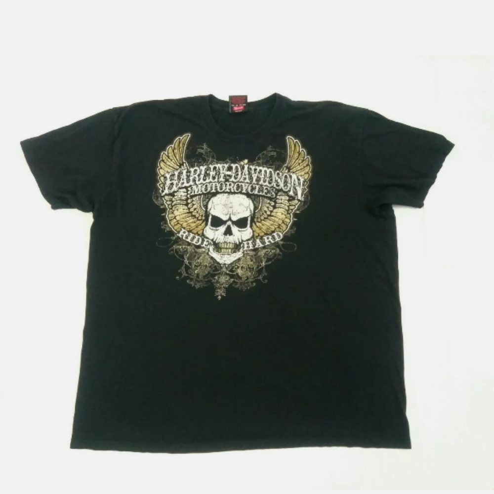 Harley Davidson Ride Hard T Shirt Mens 2XL